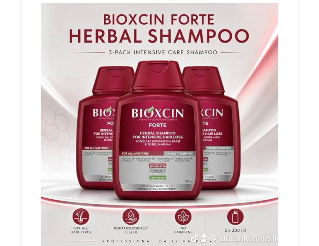 Bioxcin Herbal Forte 3 pack shampoo set