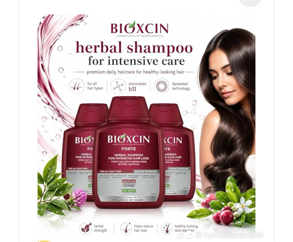 Bioxcin Herbal Forte 3 pack shampoo set