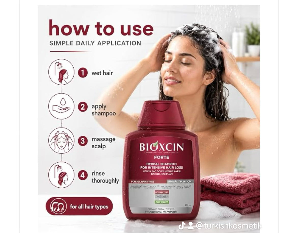 Bioxcin Herbal Forte 3 pack shampoo set