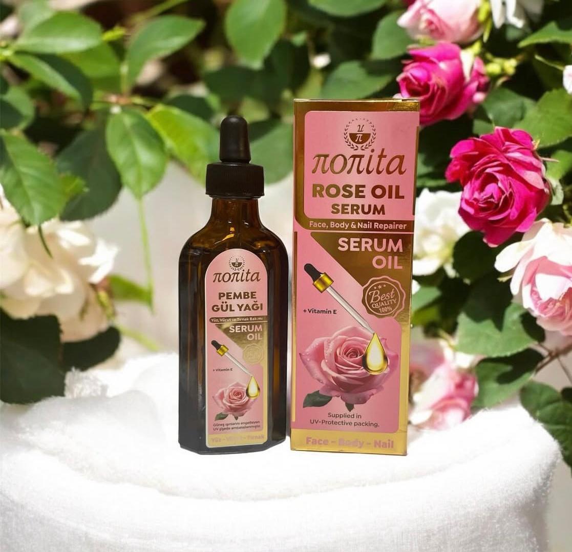 Rose Oil Serum for Face Body & Hair 100ml